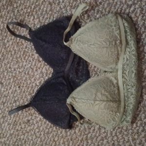 Two bralettes, unworn. Sz S/M